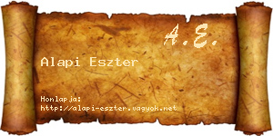 Alapi Eszter névjegykártya
